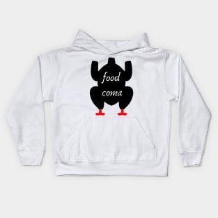 food coma text design Kids Hoodie